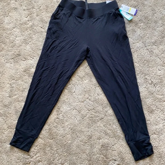 GAIAM Pants Jumpsuits Bnwt Womens Gaiam Black Tap Shoe Nirvana Jogger Size L Poshmark